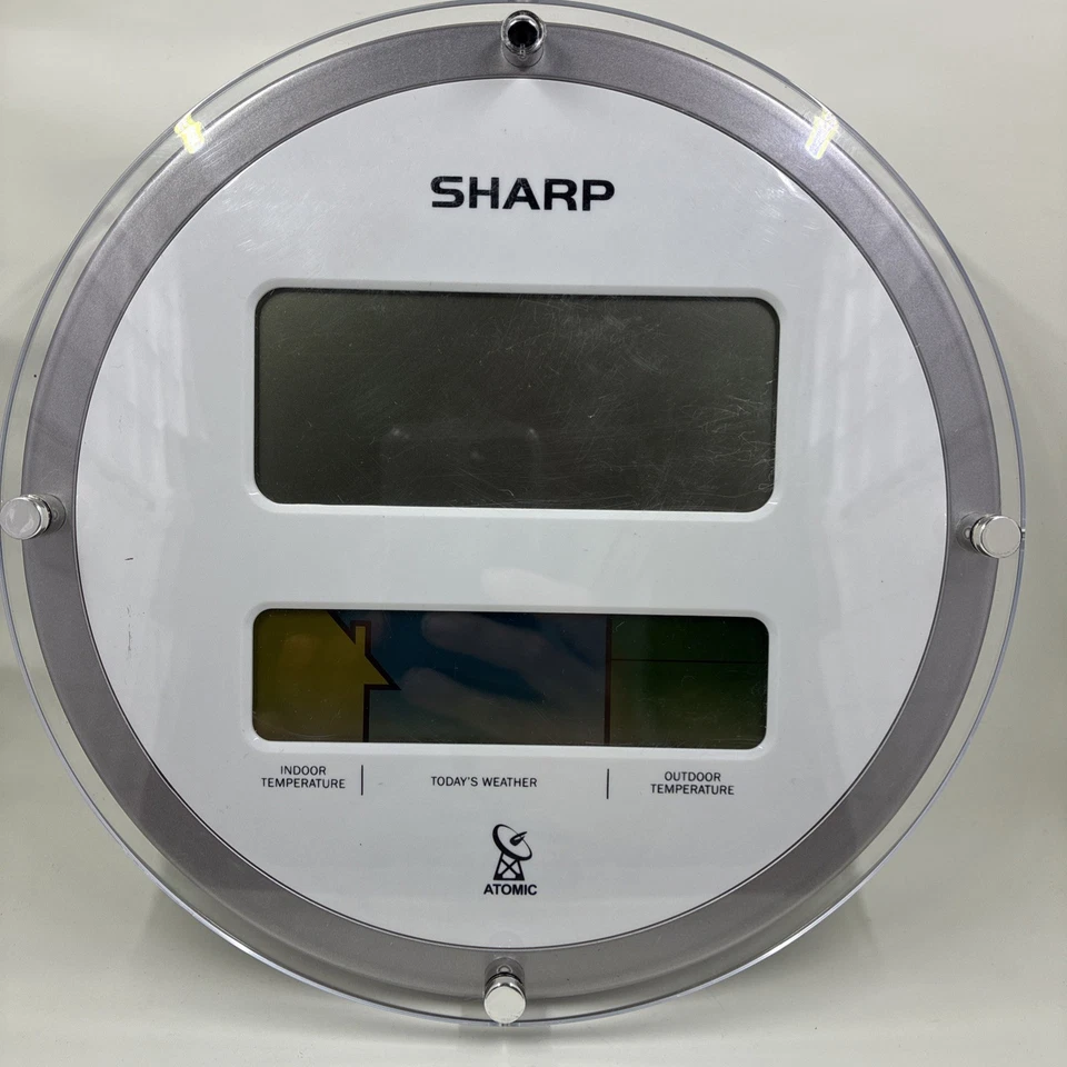 Reloj de pared digital Sharp Atomic SPC906 *NO TIENE SENSOR EXTERNO* Foto 3 de 4