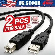 2Pcs NEW USB 2.0 A TO B High Speed Printer Scanner Premium Cable Cord 1.5m