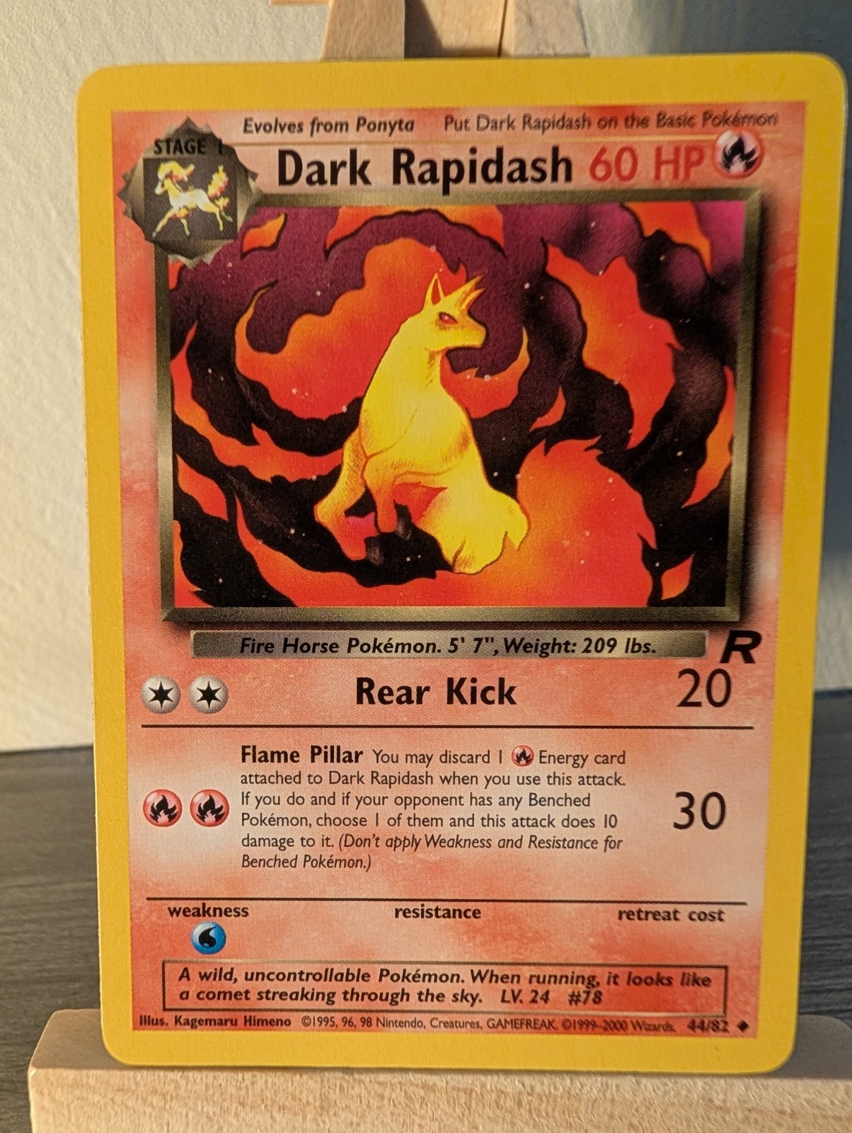 Dark Rapidash 44/82 Team Rocket Regular NM