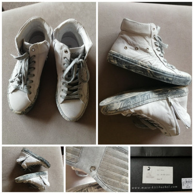 Knöchelhohe Lederschuhe mit Reißerschluß u.Schnürs. von Maco Kitzbühel Größe: 38