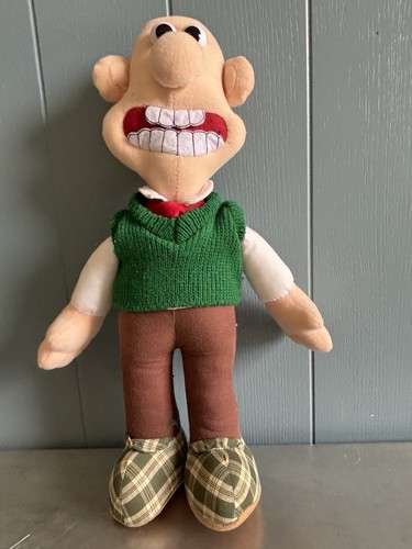 Born To Play Wallace von Wallace und Gromit weiches Plüschtier Vintage 1989 14 Zoll