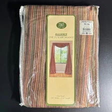 (2)  SCARF VALANCES 50x216 Style: Alliance Color: Delphinium LINENS N THINGS NOS