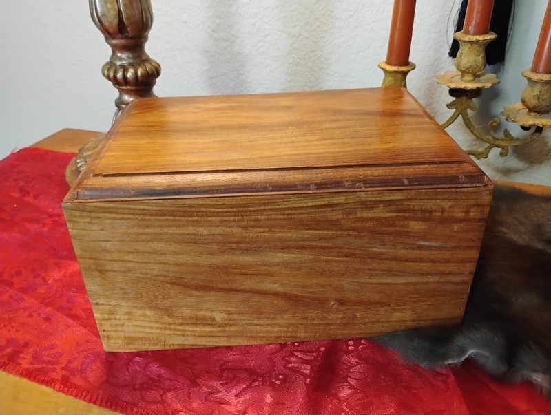 Full Size Wooden Funeral Urn or Memorial Box, opens on bottom