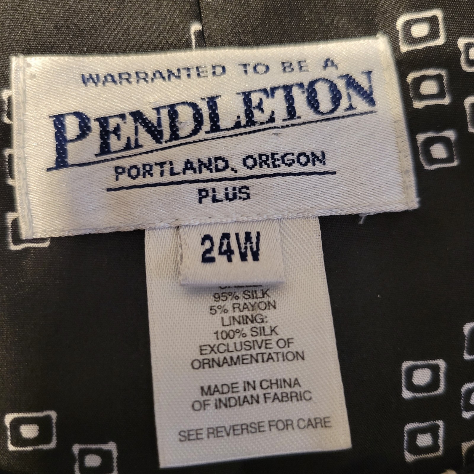 Pendleton Button Up Blazer Women's Plus Size 24 W - image 3