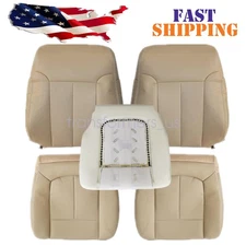 For FORD F150 Lariat 2009 2010-2014 Front Leather SEAT COVER Tan & Foam Cushion