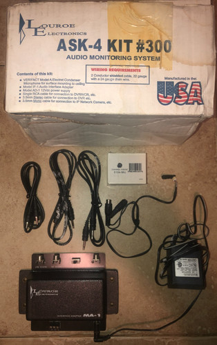 Louroe Electronics ASK-4 #300 Audio Monitoring Kit - used untested