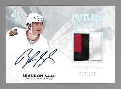 2011-2012 BRANDON SAAD SPAuthentic Future Watch Limited Auto RooKie Autograph RC