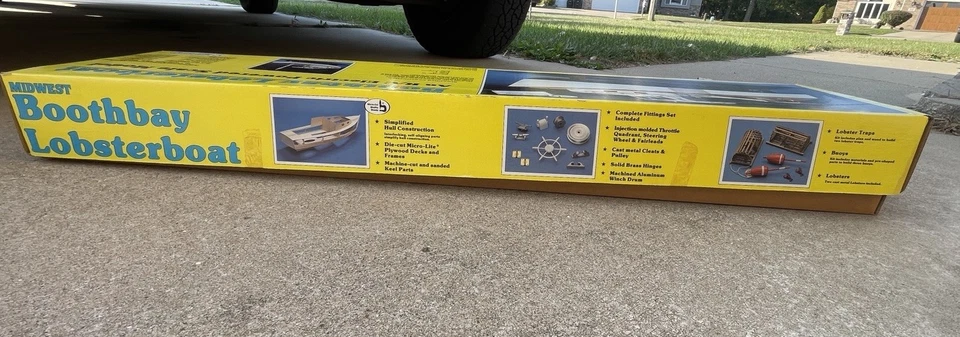 Vintage MIDWEST Boothbay Lobster 🦞 Boat - R/C Electric Powered Scale Model Kit! - Image 4 of 4