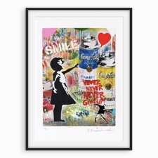 Mr. Brainwash Signed - Balloon Girl with Campbell's Spray Can - Collectable