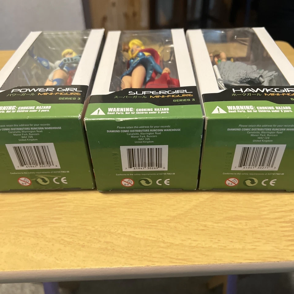DC Direct Ame Comi Series 3 Lot Supergirl PowerGirl Hawkgirl Mini-Figure 6” - Image 2 of 4