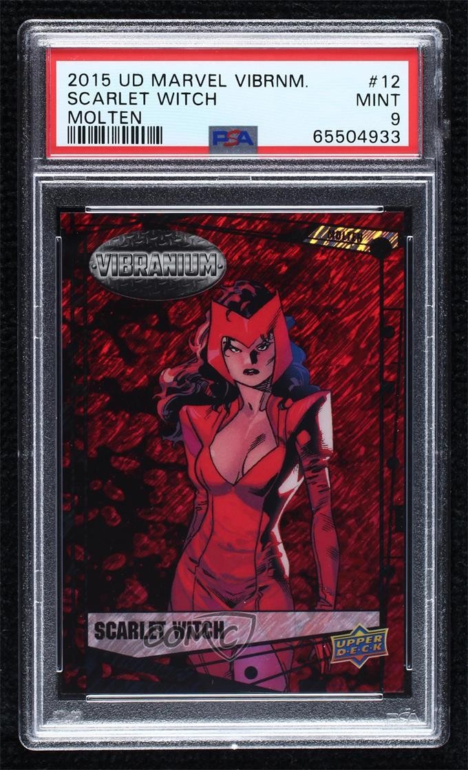 2015 Upper Deck Marvel Vibranium Molten 275/299 Scarlet Witch #12 PSA 9 MINT 2k3