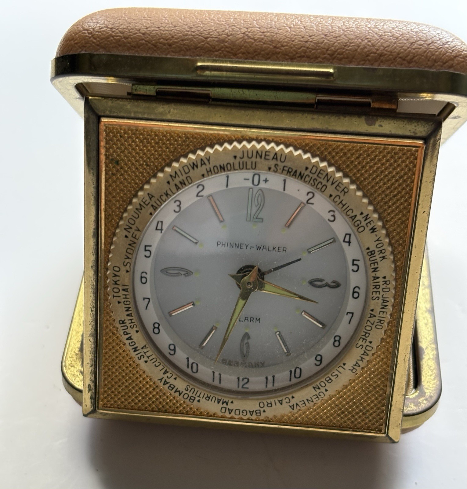 Vintage Phinney-Walker International Travel Alarm Clock ~ Made in Germany