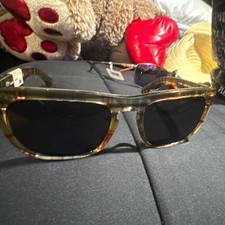 Burberry BE 4247 Square Sunglasses Plaid Multicolor Frame Black Tinted 145mm