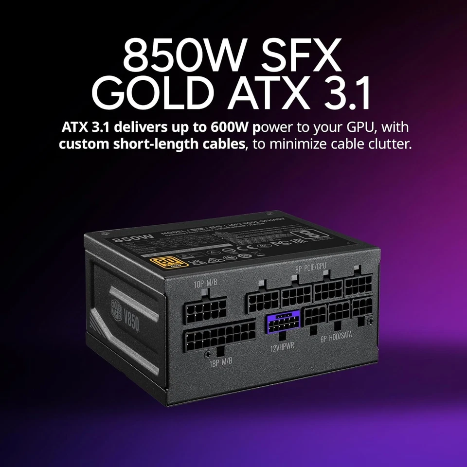 Cooler Master NR200P MAX V2 Mini-ITX PC SFF Case  Top-Mount 280mm AIO w/850W PSU - Image 2 of 4