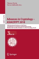 Advances In Cryptology - Asiacrypt 2018 Thomas Peyrin
