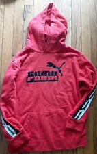 Puma - Youth Boys Red/Black/White Medium 10-12 Pullover Hoodie w/pockets. GUC