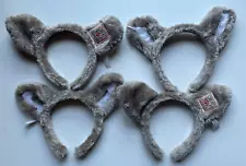 Great Wolf Lodge Ears Headbands Lot of 4 NEW Gray Fuzzy