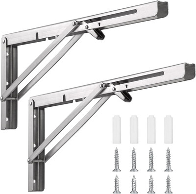 Nutabevr 2Er-Pack Professionelle Edelstahl Klappkonsolen, 400Mm Klappkonsole Tis
