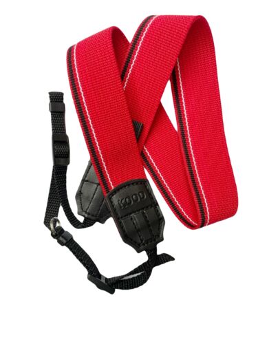 Kood Retro Style DSLR Camera Neck shoulder Strap Red & Black