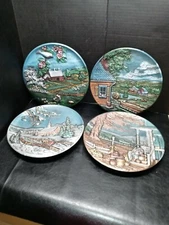 Byron Molds Plates- " All Seasons" Signed & Dated. (Set of 4) 