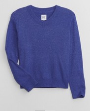 Gap Boys Cashsoft Blue V-neck Sweater Size XX...