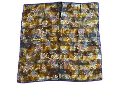 Vintage Silk Scarf Hiroko Kapp Designer 1990s Womens Fashion Scarf