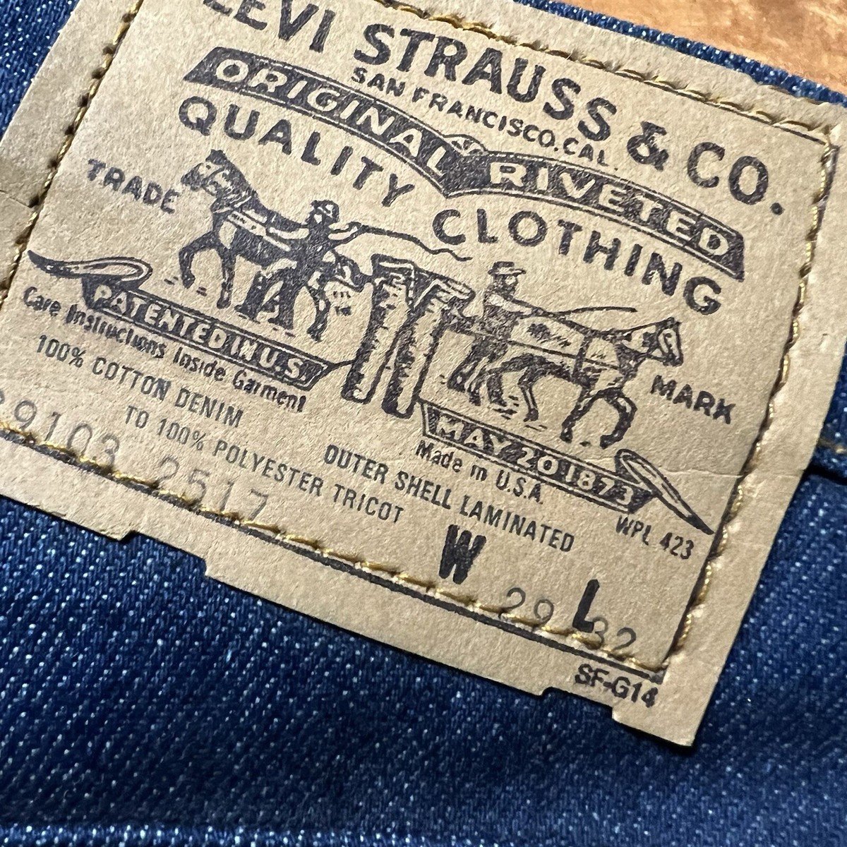 Vintage 80s Levi's Winter Jean Red lined dark wash denim Vintage 80s Levi's Winter Jean Red lined dark wash denim