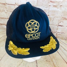 vtg epcot center trucker hat california headwear snapback