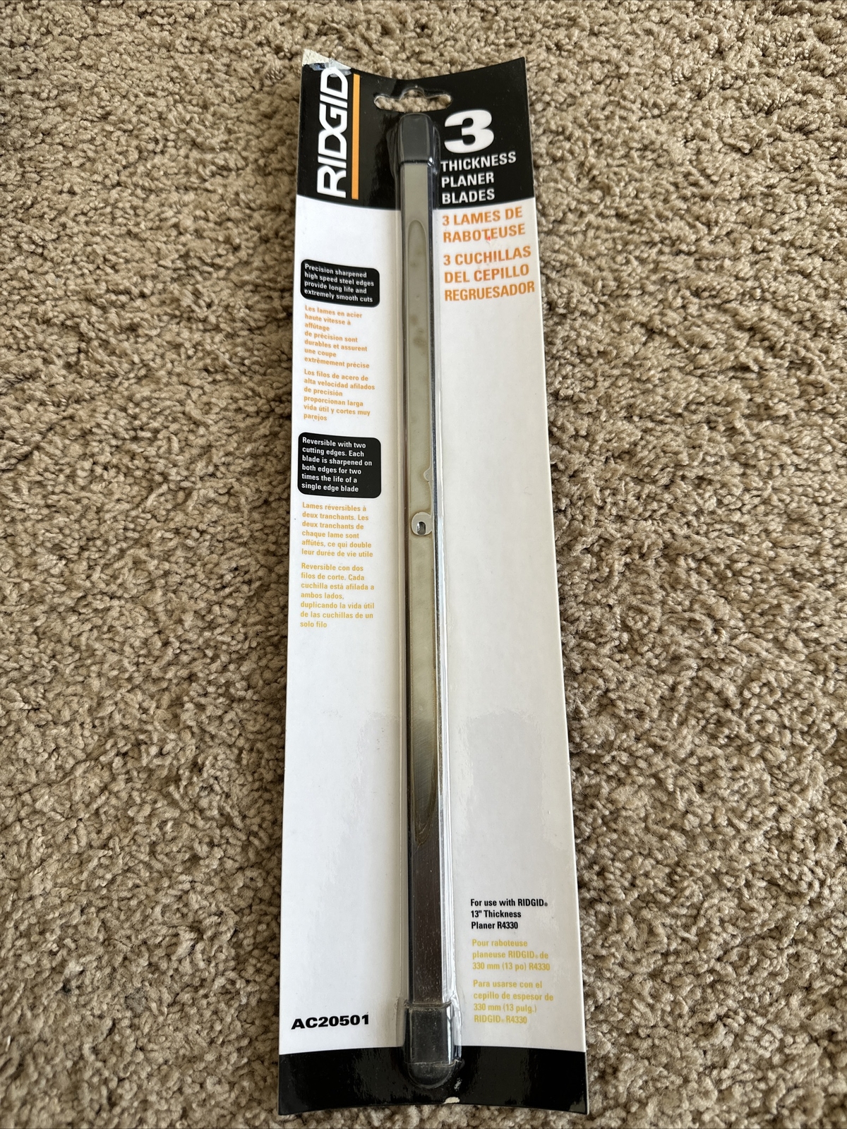 NEW NEVER USED ORIGINAL OEM Rigid 13inch Thickness Planer Blades