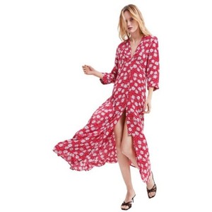 zara red maxi