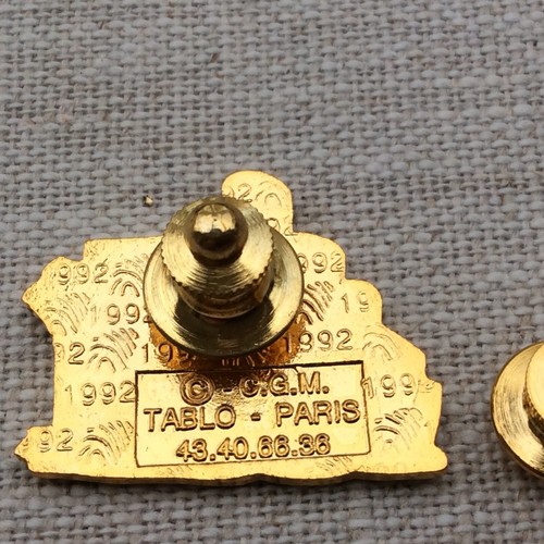 Pin's Folies ❤️French Vintage Enamel Tablo CGM The French Line Ile de France - Picture 2 of 2