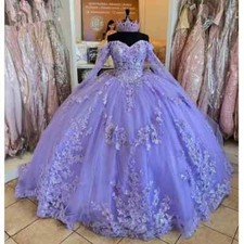 Lavender Quinceanera Dresses Ball Gown Birthday Party Prom Dress Sweet 16