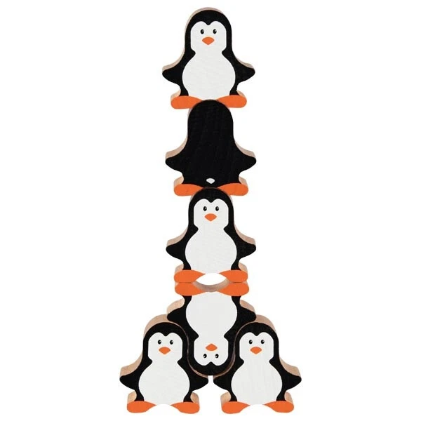 Goki Stapelfiguren Pinguine 18tlg. Holz Holzspielzeug Kinder Motorikspiel NEU - Bild 3 von 4
