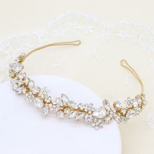 Oriamour Crystal Wedding Headbands Handmade Bridal Headpieces For Bride Flowe...