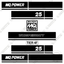 Fits MQ Power 25 Decal Kit Whisperwatt Generator - 7 YEAR OUTDOOR 3M VINYL!