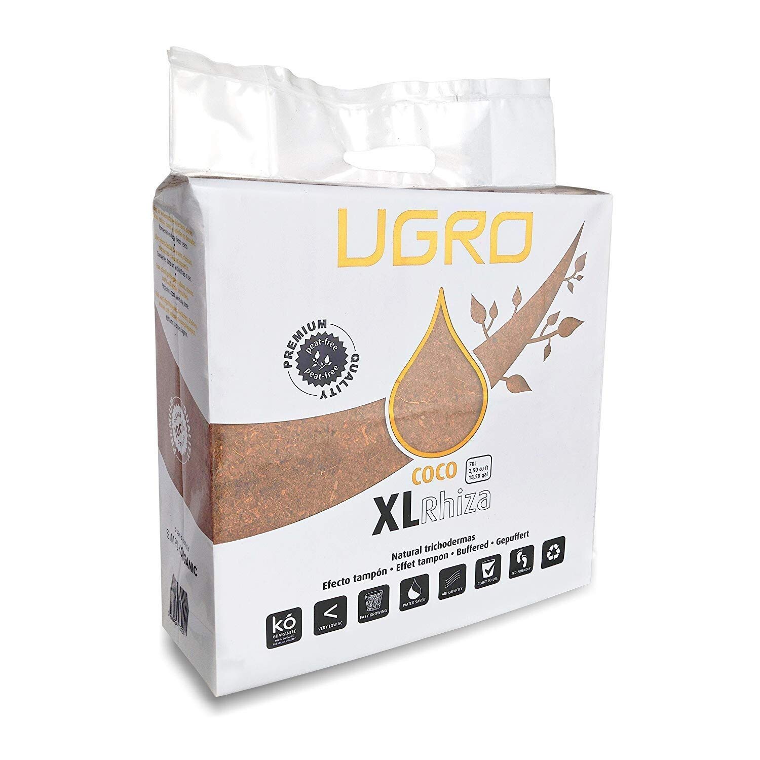 UGRO Coconut Coir Brick Dehydrated Organic Coco Poting Soil Coconut Substrate...