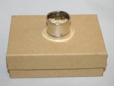 Silpada Sterling Silver Hammered Cuff Cigar Band Ring R0723 SZ 6.75