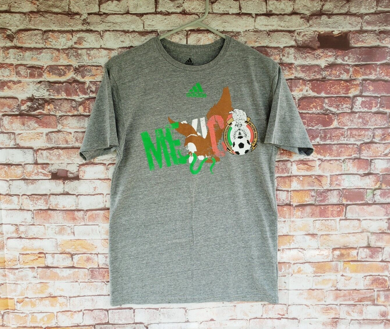 ๐ฅ Mexico National Soccer Team Adidas Gray Shirt Men's Small S