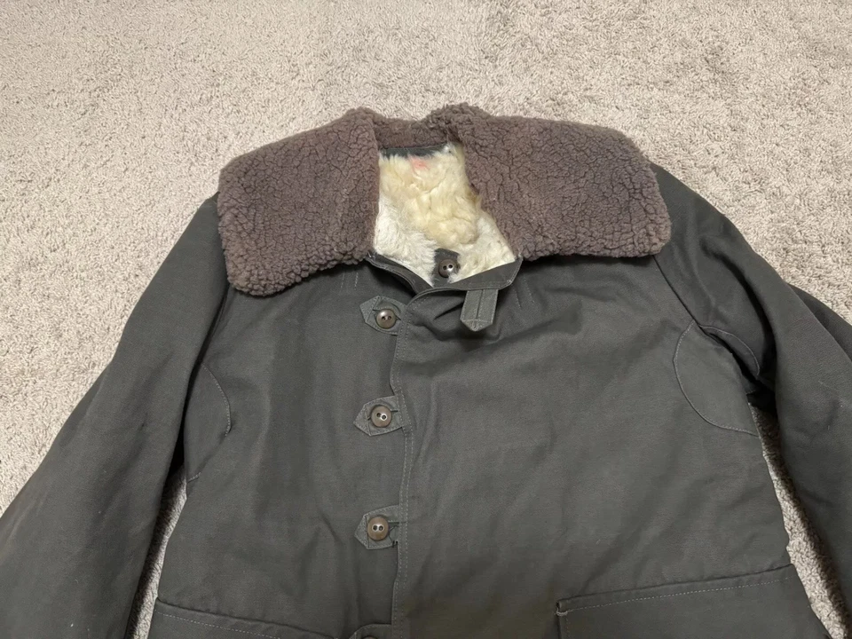 Swedish Army WWII military winter coat Livpäls, Militärpäls Mats Larsson 40s - Image 3 of 4