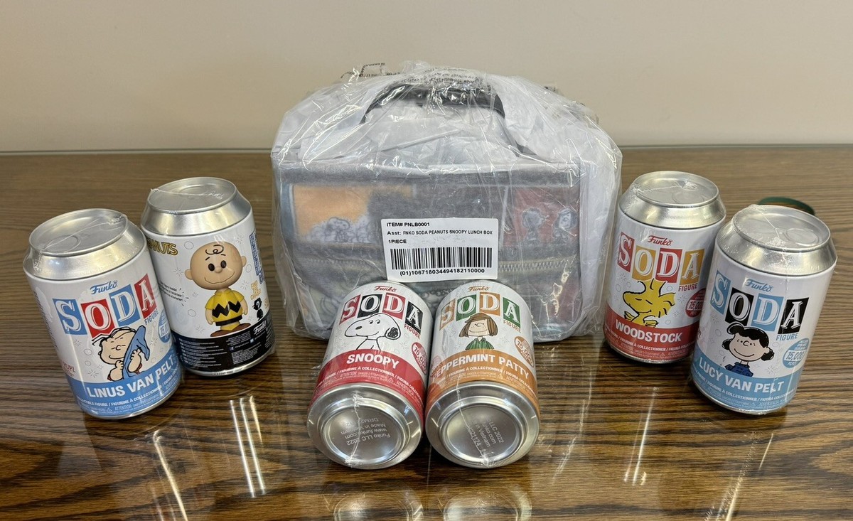 Funko Pop PEANUTS VINYL SODA 6-PACK WITH COOLER - Brand New