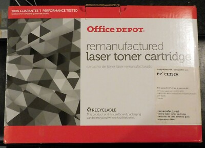 Office Depot HP CE252A Yellow Toner Printer Cartridge for Color LJ CM3530 MFP+