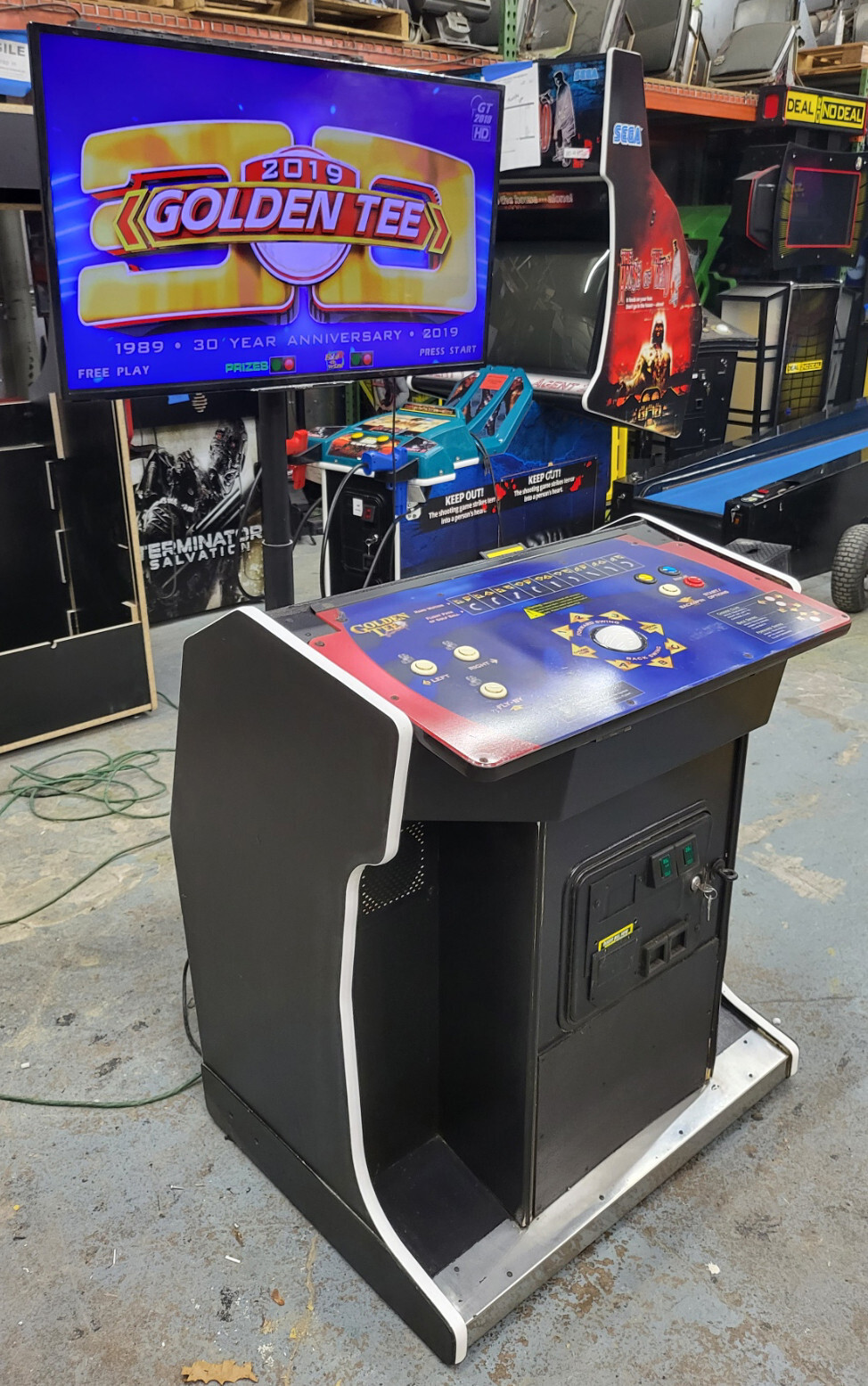 GOLDEN TEE 2019 Live Pedestal Golf Full Size Arcade Sports Game! Fore