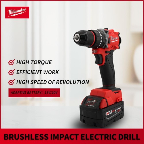 Milwaukee Brushless Impact Drill Rechargeable 18V High Torque Power Tool - Picture 22 of 24