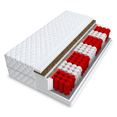 Matratze 140 x 200 Multipocket Taschenfederkern 9 Zonen H3 H5 23 cm Latex Kokos