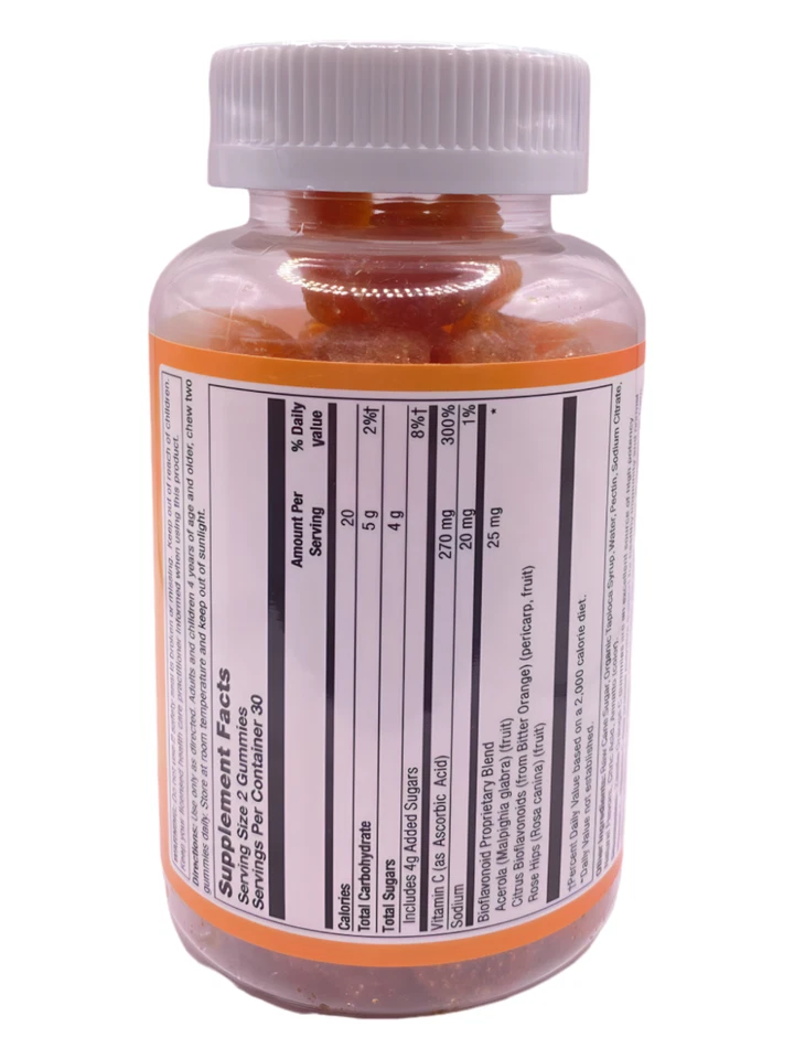 Gomitas Zand Orange C Apoyo Inmunológico Adultos y Niños con Vit C, Acerola Rosa Mosqueta Foto 2 de 2