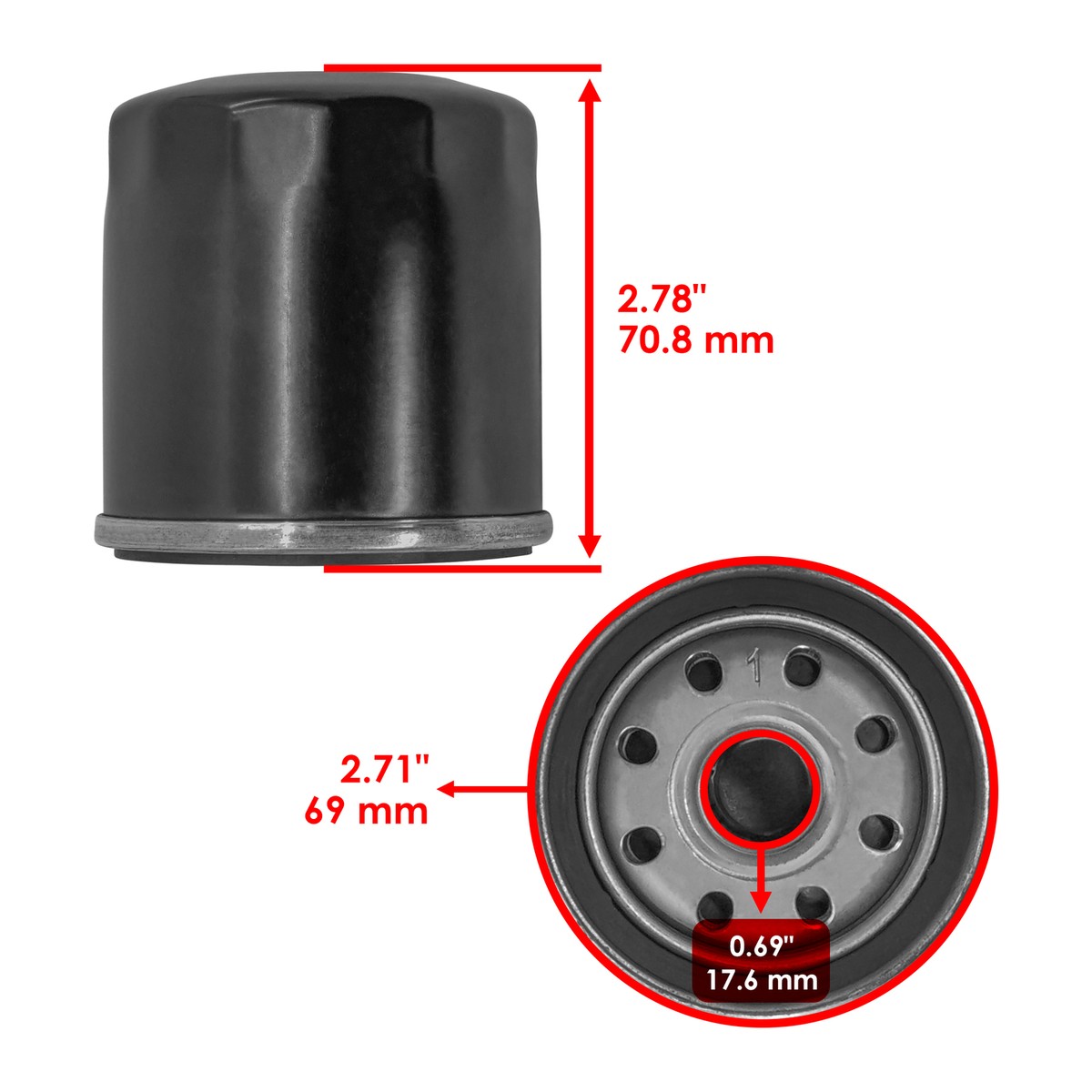 HQRP Oil Filter Compatible With John Deere Z225 Z235 Z245 Z255 Z425 Z445 Z465 Z645 Z655 Z510A Z520A Z915B Z920M Z925M Z930M X300 648R 652B 652R 657A Lawn Mower, AM125424