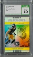 2017 Panini Donruss Optic T.J Watt/ J.J. Watt Holo CSG 9.5 