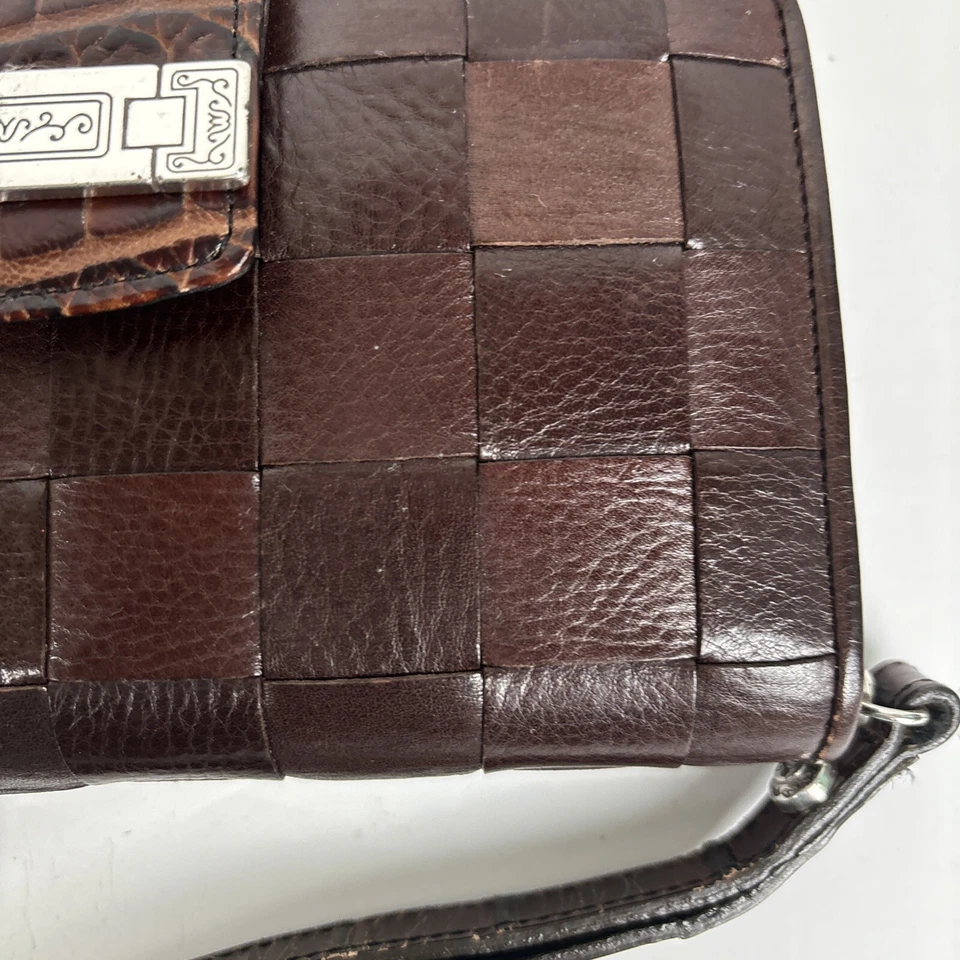 Cartera organizadora de cuero marrón Brighton 7,5x4" Foto 3 de 4