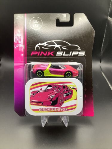 Jada Pink Slips - Porsche 918 Spyder Metallic Pink Car 1/64 New For 2024