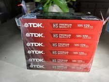 TDK VHS Tapes - HS T-120HS - Lot of 6, Brand new, Sealed, Premium